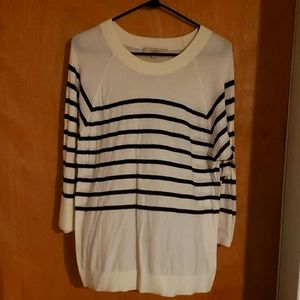 Large Loft Black & White Sweater